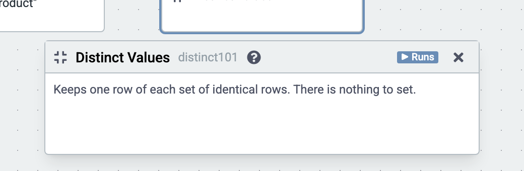 The Distinct Values editor