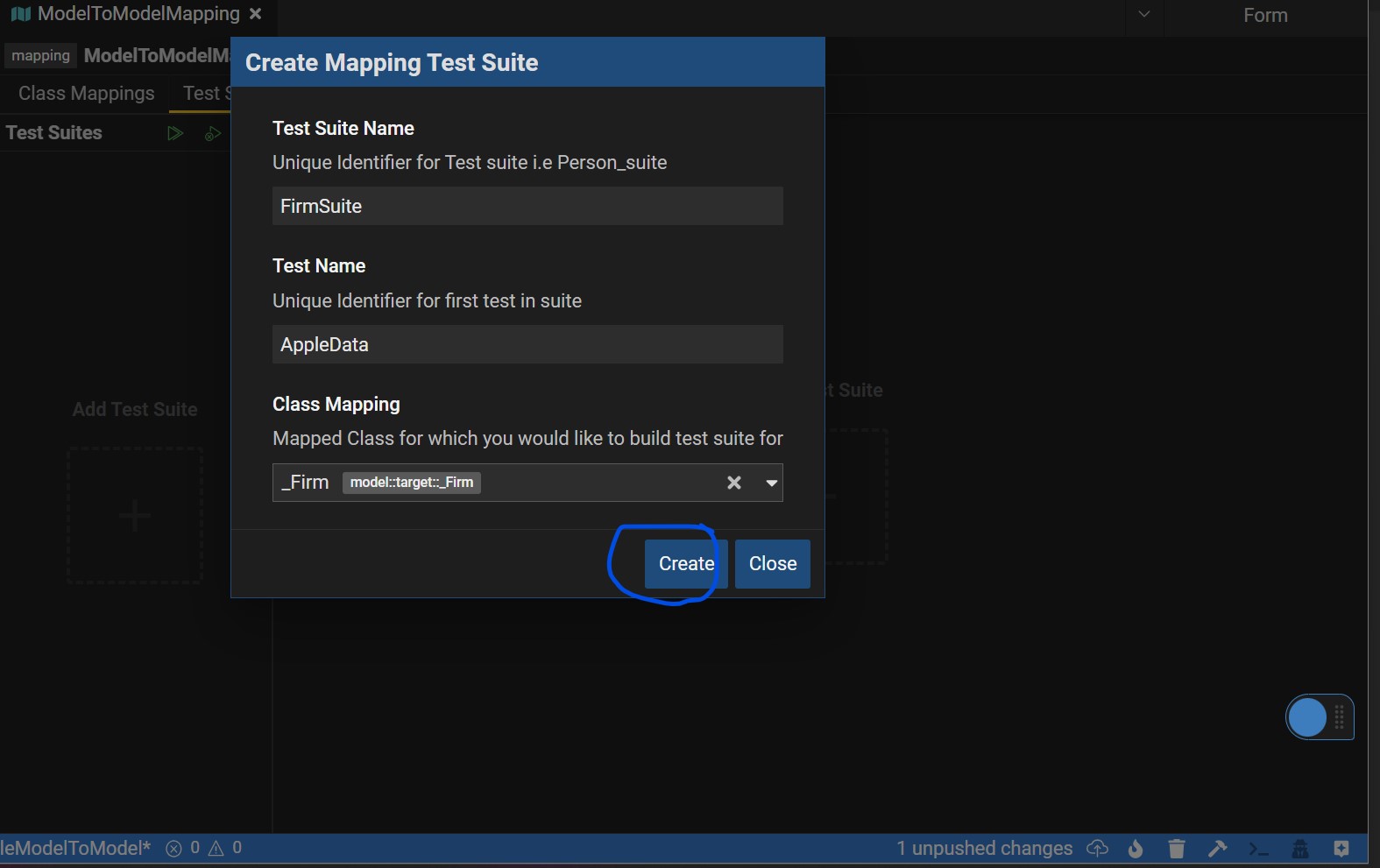 Mapping Test - Suite Modal
