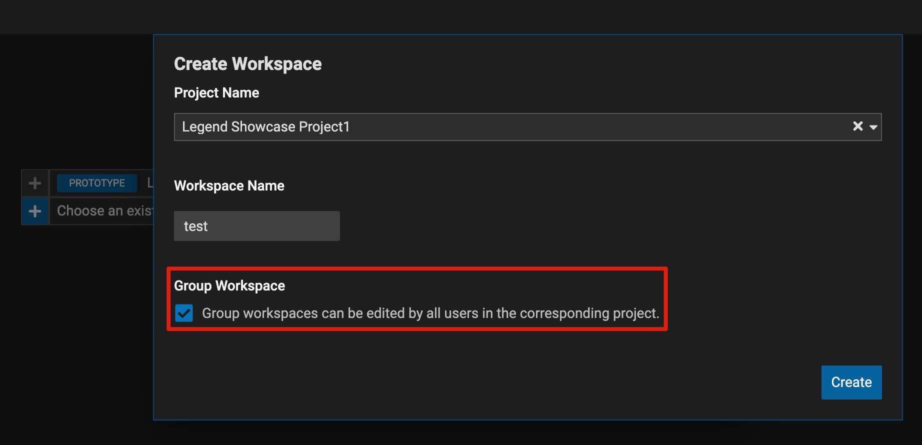 new group workspace feature